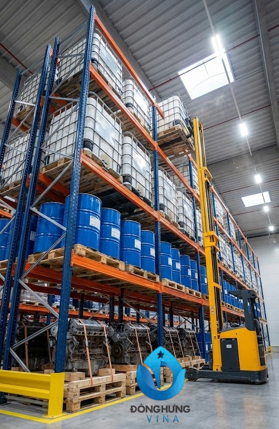 Kệ selective, kệ tải nặng L2700xW1200xH5000x 2 tầng 2 kệ sắt hạng nặng