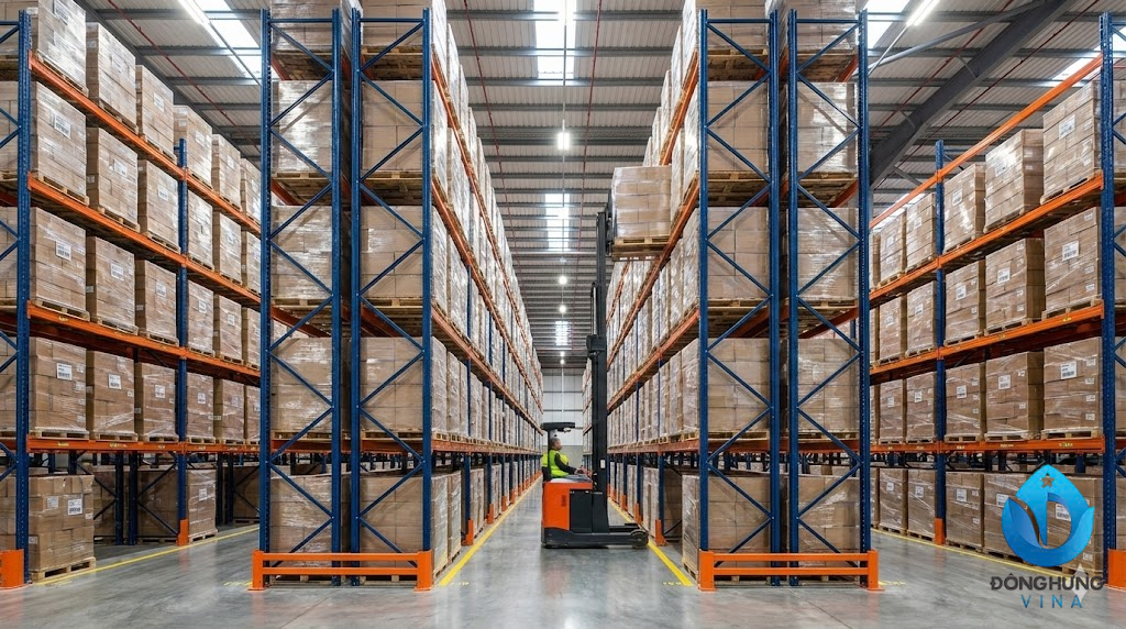 Kệ hạng nặng 1000-3000kg/tầng sản xuất theo yêu cầu 10 Dự án lắp đặt hệ thống kệ hạng nặng cho kho Logistics